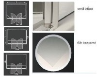 Roltechnik sprchové dveře TDN2 1500 výplň transparent rám brillant 721-1500000-00-02